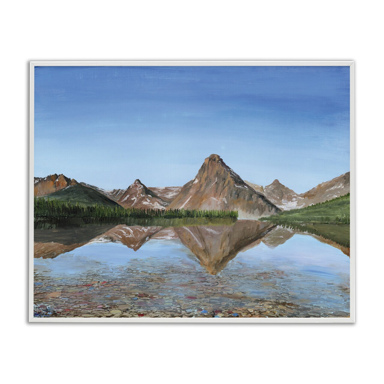 Stupell Industries Alpine Reflection Peaks Framed Giclee, design by Georgie Harrison
